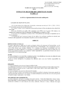 2025-17 arrete de réglementation du terrain multisports